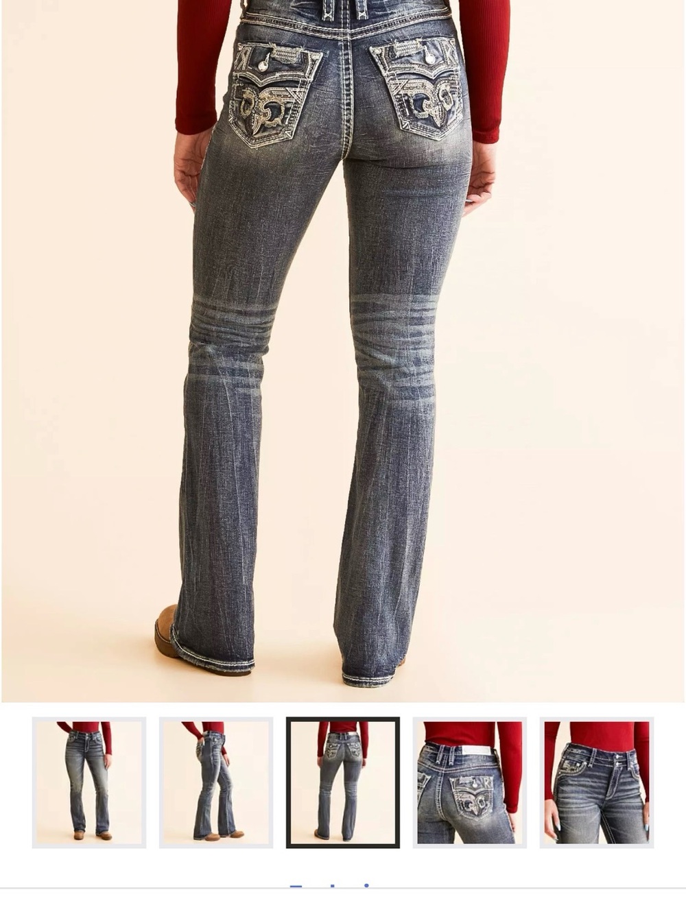 Buckle exclusive Rock Revival Embroidered Bootcut Jeans